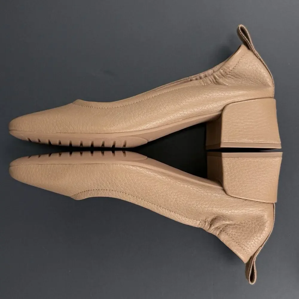 Vionic Ramona Block Heel Pumps Women’s Size 6 Tan Leather Comfort Shoes